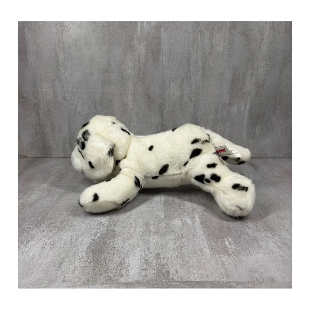 Aurora Dalmatian Dog Plush Stuffed Animal Black White Spotted Puppy 11 Inch